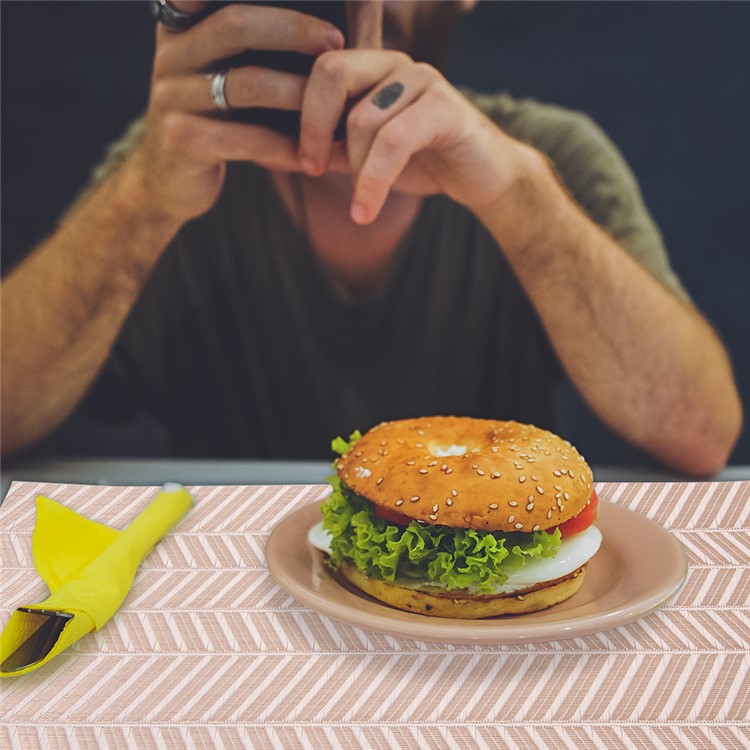4PCS/Lot Non-slip PVC Placemats Heat Insulation Non-slip Table Mats, Size: 45 x 30cm - Silver-6
