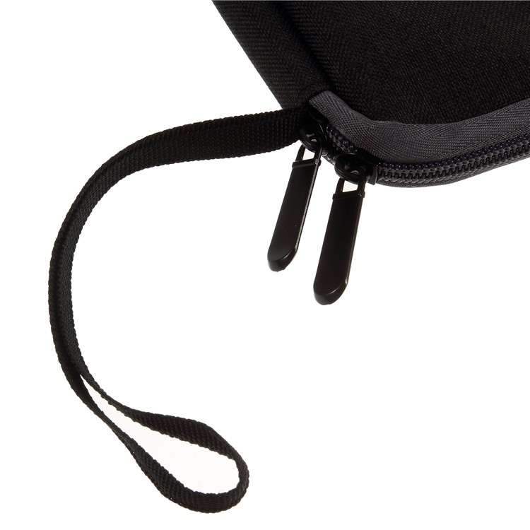 Polyester Multi-function Travel Power Bank Cable U-disk iPad Carrying Storage Bag - Black/Size: 28 x 23cm-8