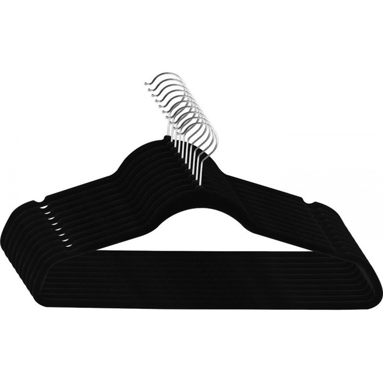 10PCS/Pack 360-Degree Rotatory Non-Slip Velvet Hangers Clothes Hanger Hook-2