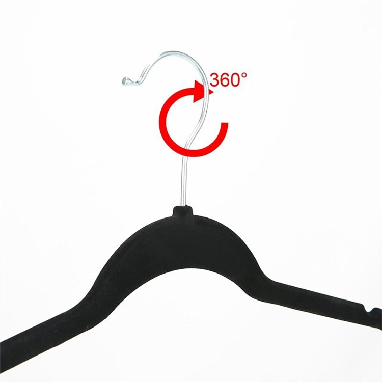 10PCS/Pack 360-Degree Rotatory Non-Slip Velvet Hangers Clothes Hanger Hook-4