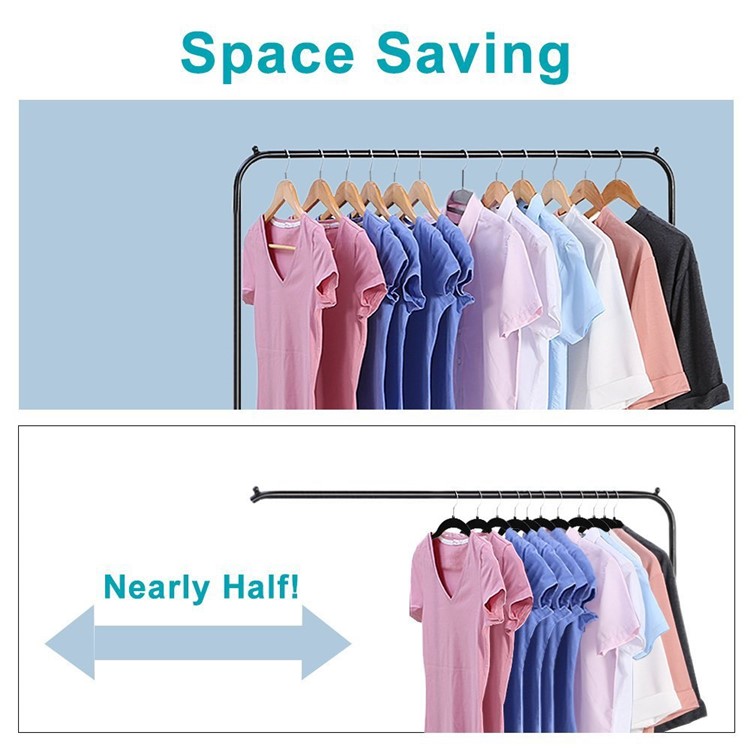 10PCS/Pack 360-Degree Rotatory Non-Slip Velvet Hangers Clothes Hanger Hook-9