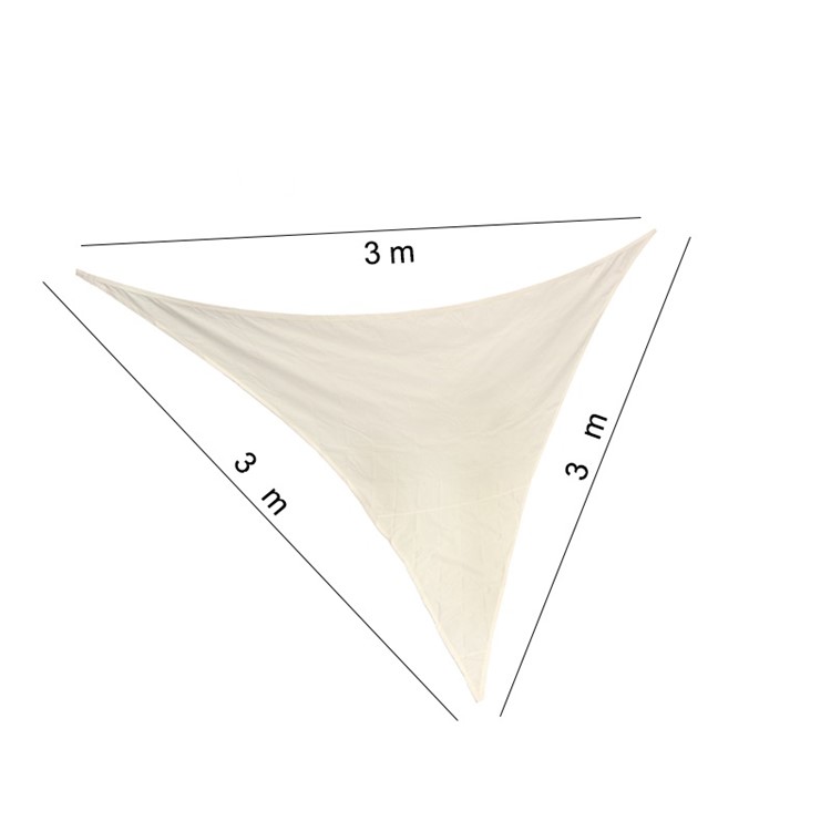 Breathable Sun Shade Sail UV Protection Triangle Sail, Size: 3 x 3 x 3m - White-8