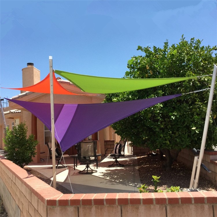 Breathable Sun Shade Sail Waterproof Triangle Sail, Size: 3 x 3 x 3m - Orange-5