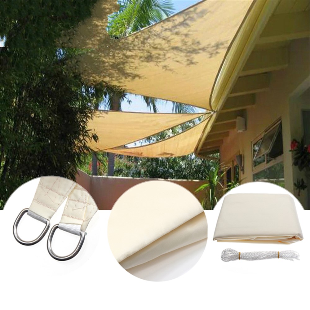 Breathable Sun Shade Sail UV Protection Triangle Sail, Size: 3.6 x 3.6 x 3.6m - White-11