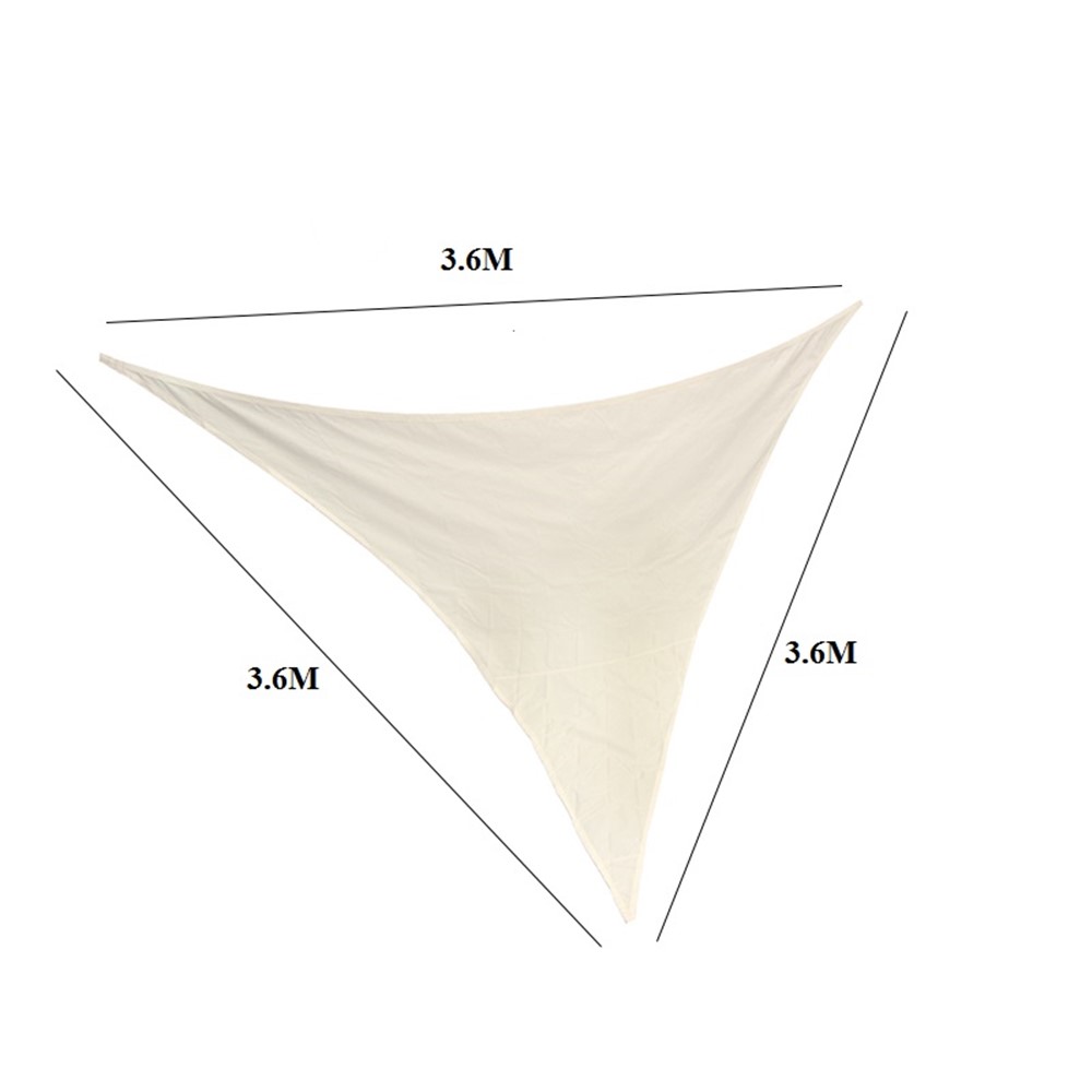 Breathable Sun Shade Sail UV Protection Triangle Sail, Size: 3.6 x 3.6 x 3.6m - White-7