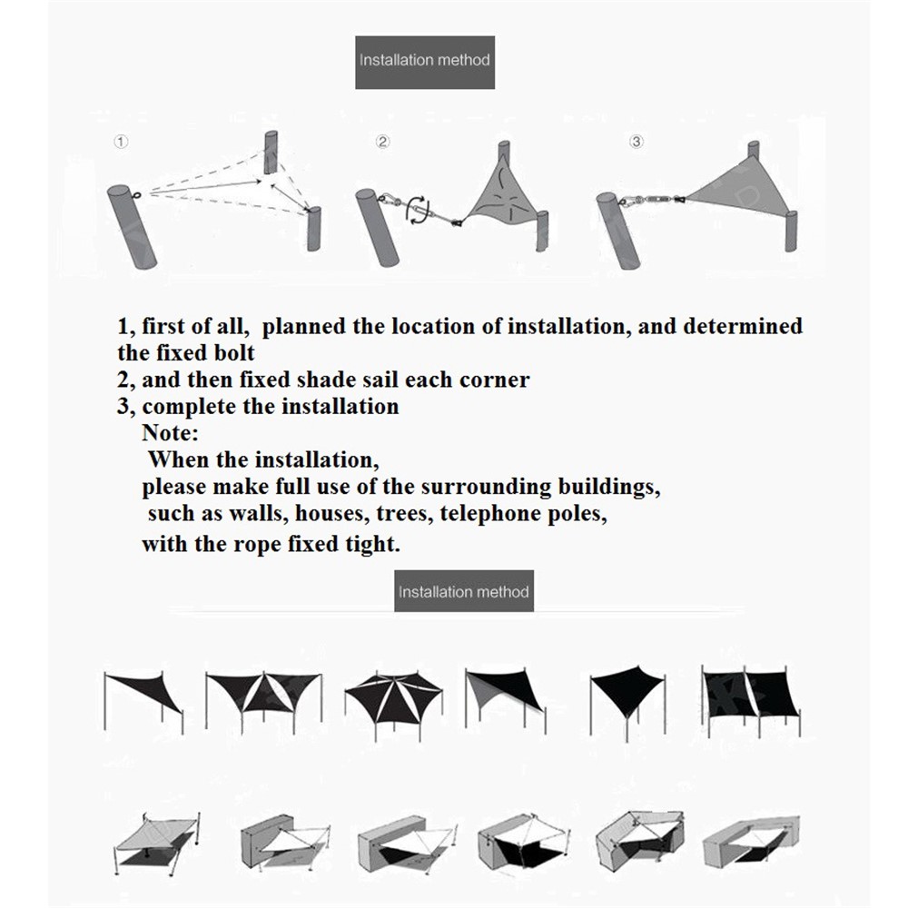 Breathable Sun Shade Sail UV Protection Triangle Sail, Size: 3.6 x 3.6 x 3.6m - White-9