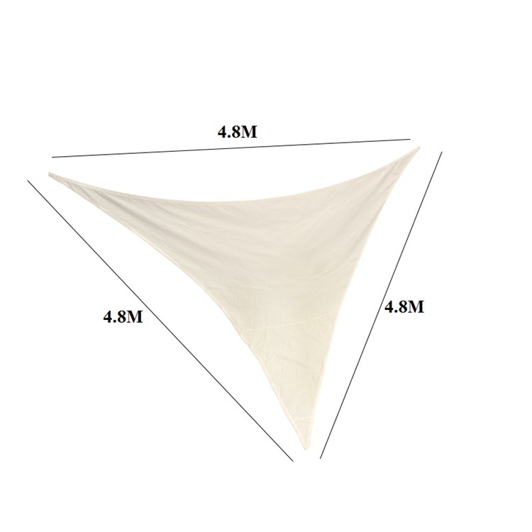 Breathable Sun Shade Sail UV Protection Triangle Sail, Size: 4.8 x 4.8 x 4.8m - White-7