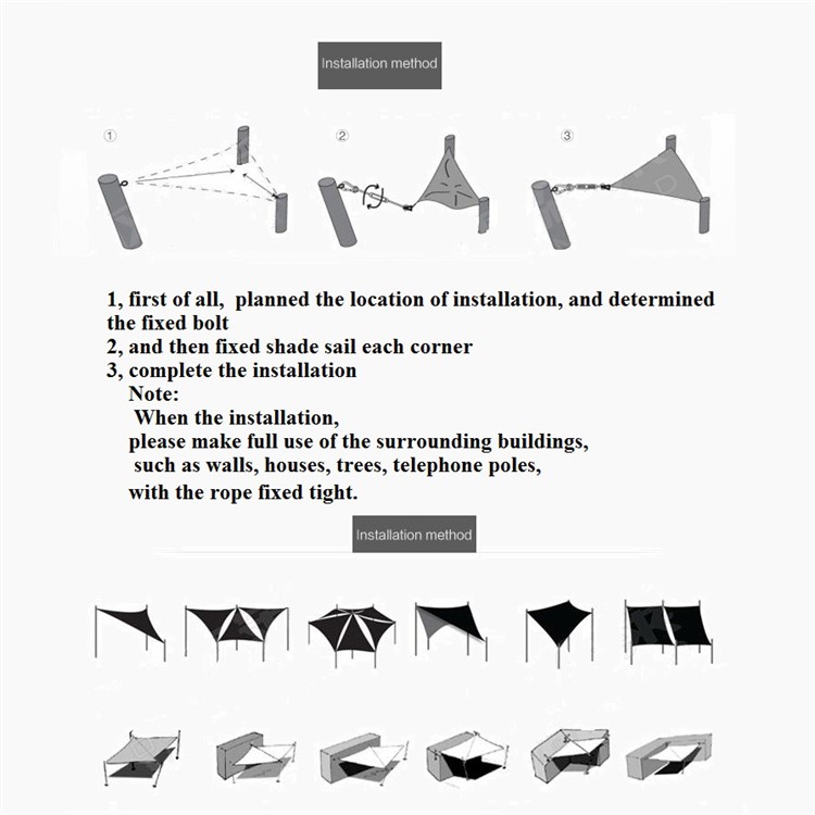 Breathable Sun Shade Sail UV Protection Triangle Sail, Size: 4.8 x 4.8 x 4.8m - White-9