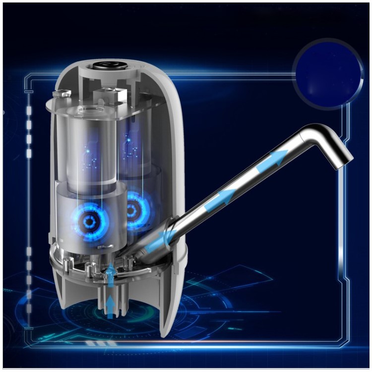Electric Desk Top Powerful Portable Drinking Water Pump Dispenser - Black-5