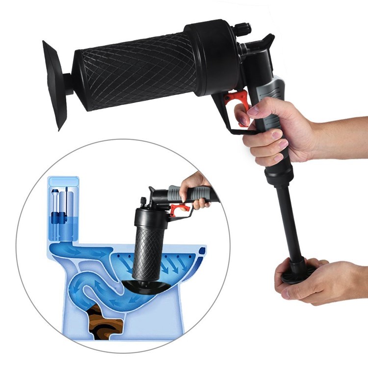 High Pressure Kitchen Toilet Drain Pipes Sinks Air Power Blaster Cleaner Plunger-1