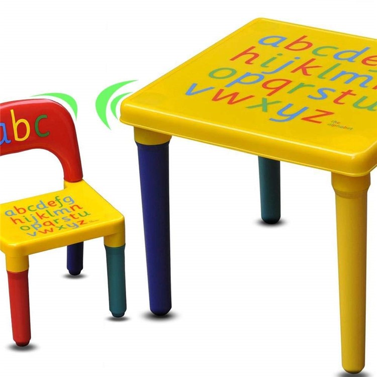 Kids Children Furniture Alphabet Learn & Play ABC Table + Chair Set-4