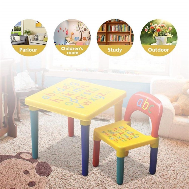 Kids Children Furniture Alphabet Learn & Play ABC Table + Chair Set-6