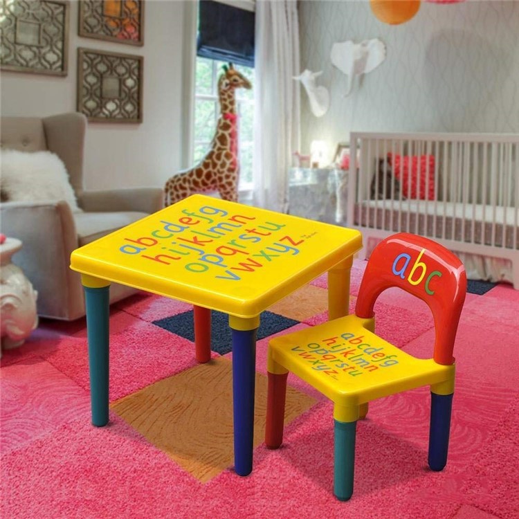 Kids Children Furniture Alphabet Learn & Play ABC Table + Chair Set-7