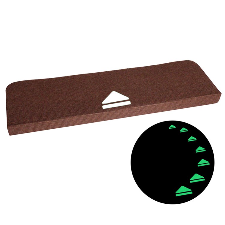 5PCS/Set Non-Slip Rubber Backing Skid-Resistant Carpet Stair Gripper - Coffee / Triangle Pattern-4