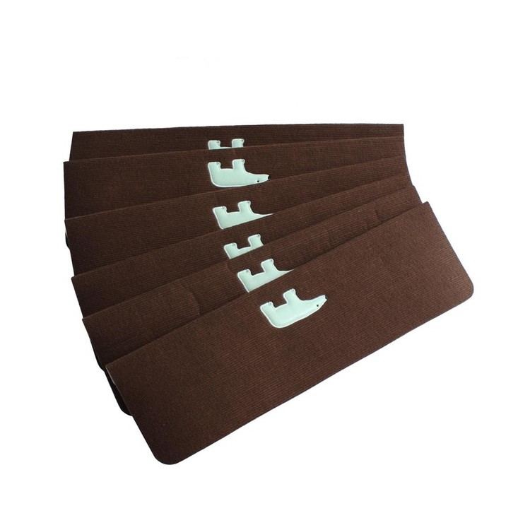 5PCS/Set Noctilucent Skid-Resistant Polyester Carpet Stair Gripper Pads, Size: 70x21x4.5cm - Coffee / Polar Bear-2