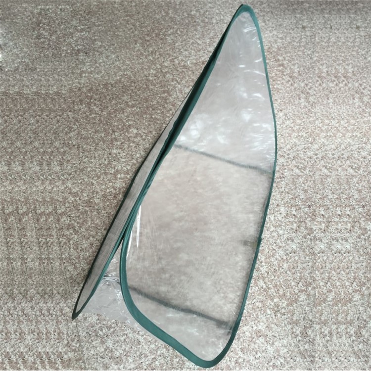 Flodable Mini PVC Transparent Garden Greenhouse Triangle Warm Room - Army Green Edges-2