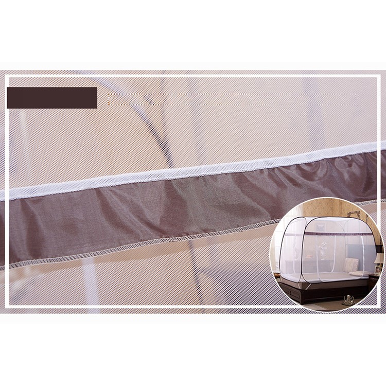 Square-roofed Mongolia Yurt Bed Mosquito Net Double Door 180 x 200 x 160cm-3