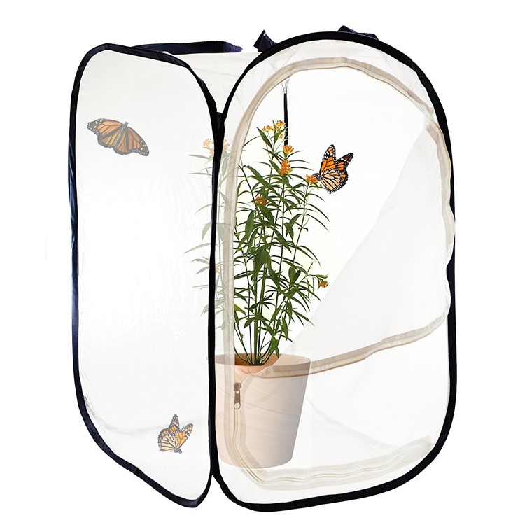 Foldable Insect Resistance PVC Greenhouse Cover with Black Frame for Indoor Outdoor Plant-1