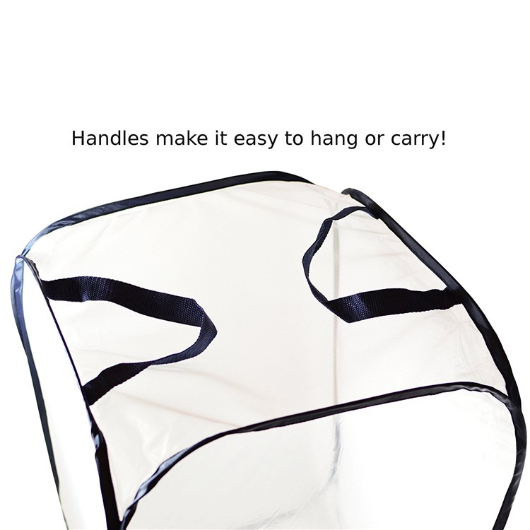 Foldable Insect Resistance PVC Greenhouse Cover with Black Frame for Indoor Outdoor Plant-3