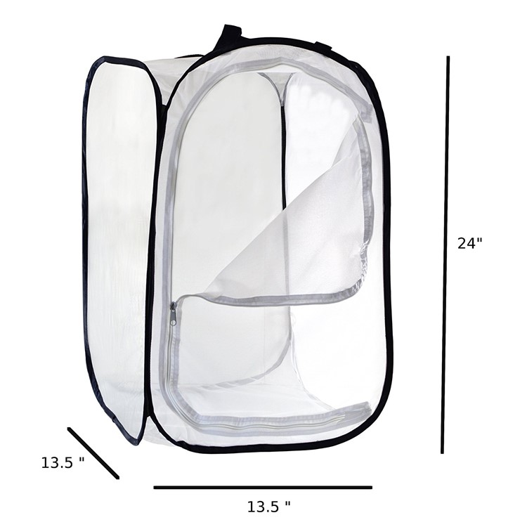 Foldable Insect Resistance PVC Greenhouse Cover with Black Frame for Indoor Outdoor Plant-5