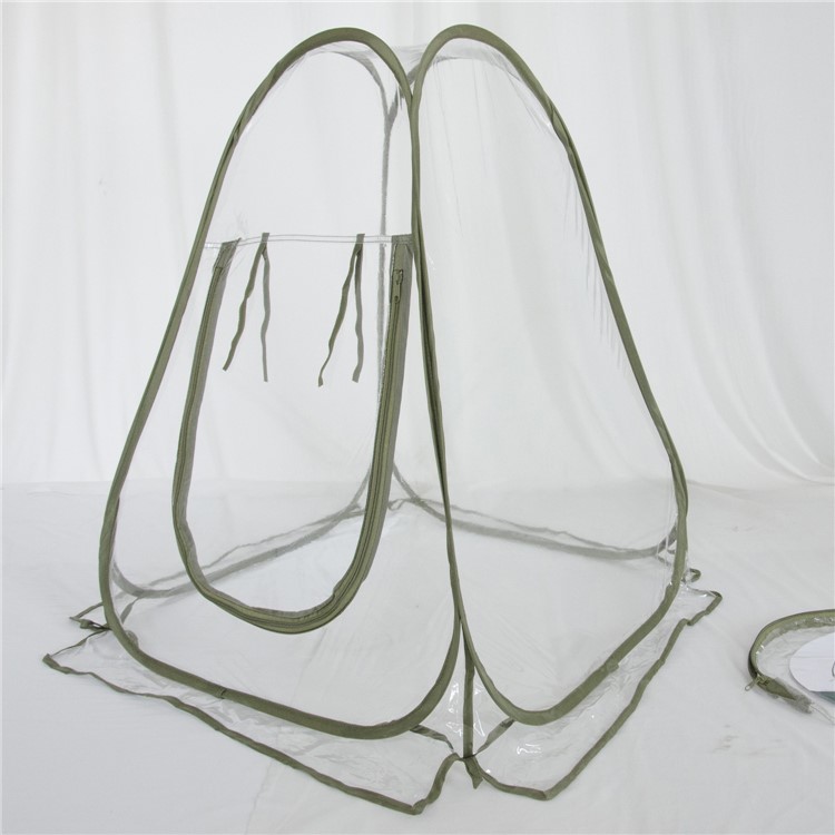 Foldable PVC Pop-up Greenhouse Cover with Army Green Frame for Indoor Outdoor Plant-7