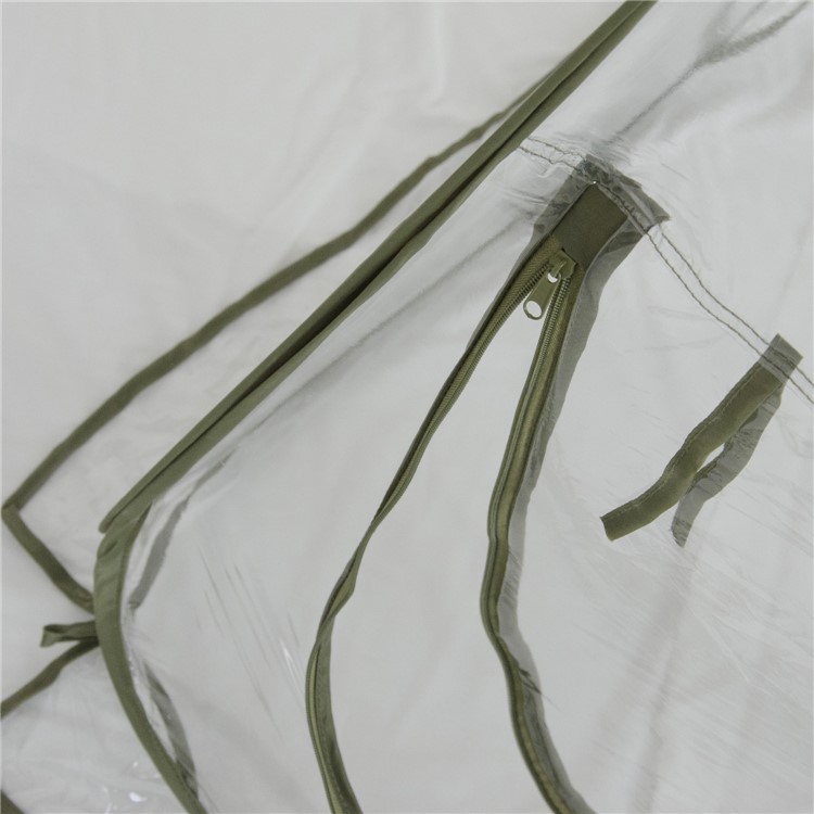 Foldable PVC Pop-up Greenhouse Cover with Army Green Frame for Indoor Outdoor Plant-9
