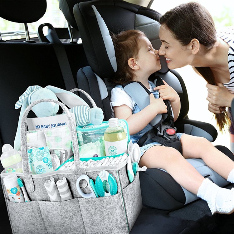 Baby Diaper Caddy Organizer Nursery Diaper Caddy Storage Bag, Size: 38 x 26 x 18cm-2