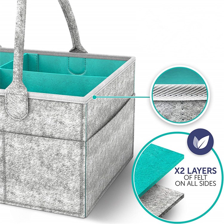 Baby Diaper Caddy Organizer Nursery Diaper Caddy Storage Bag, Size: 38 x 26 x 18cm-5