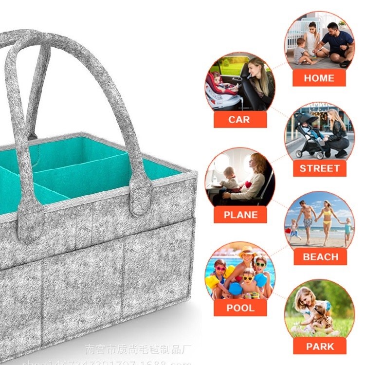 Baby Diaper Caddy Organizer Nursery Diaper Caddy Storage Bag, Size: 38 x 26 x 18cm-6