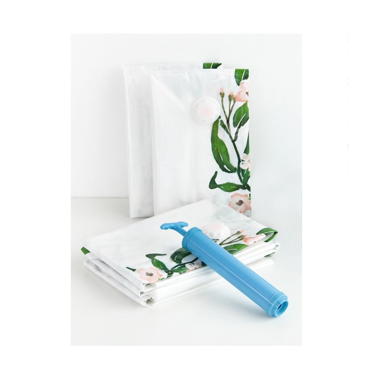 Floral Pattern Vacuum Space Saver Compression Storage Bag, Size: 100 x 80cm-2