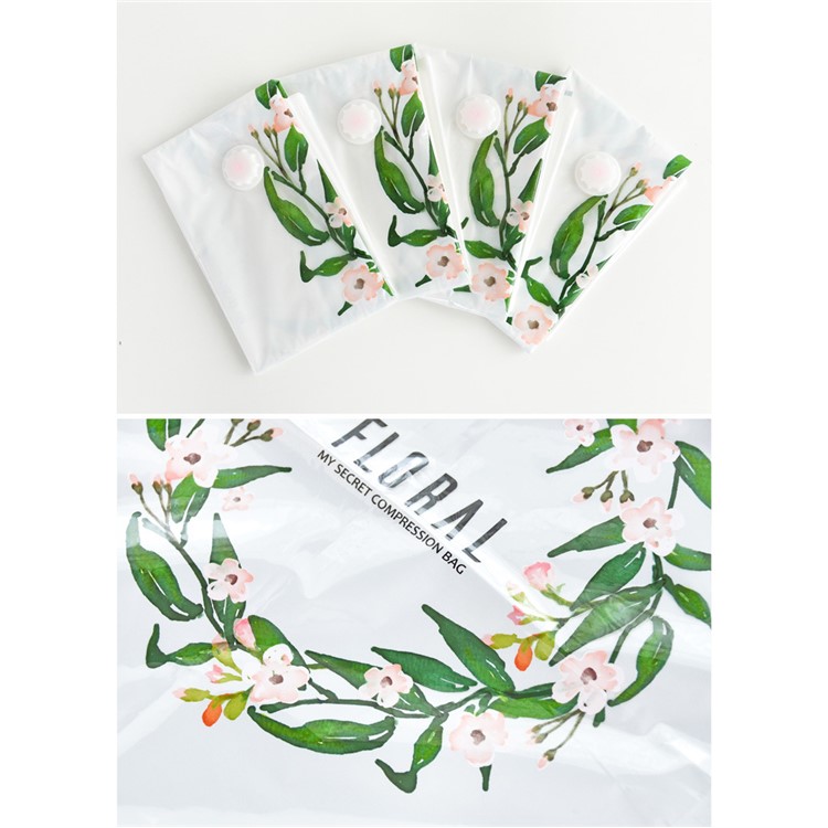 Floral Pattern Vacuum Space Saver Compression Storage Bag, Size: 100 x 80cm-3