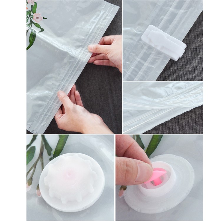 Floral Pattern Vacuum Space Saver Compression Storage Bag, Size: 100 x 80cm-4