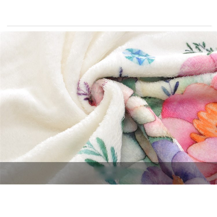 Premium Fleece Monthly Milestone Blanket for Baby Boy Girl Photo Props - Blooming Flowers-3