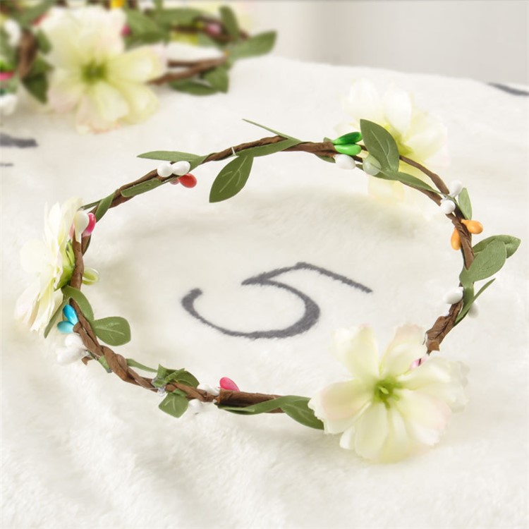 Women Girl Headwear Flower Garland Photograph Props Accessory-1