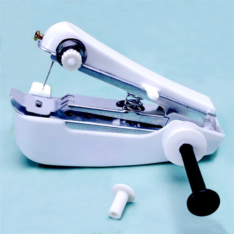 Household Mini Portable Hand-held Clothes Fabric Sewing Machine - Random Color-2