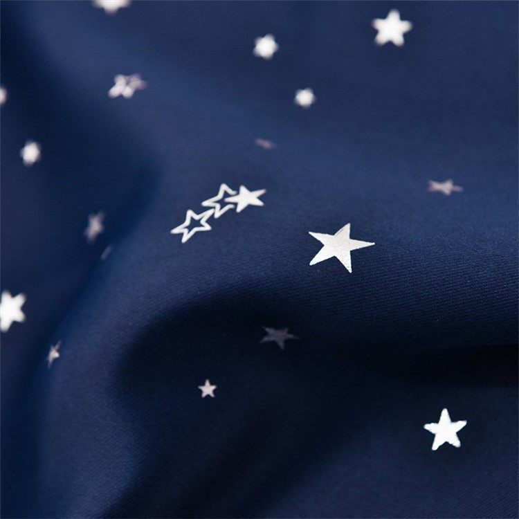 Star Pattern Curtain Living Room Bedroom Window Curtain with Hooks, Size: 100 x 135cm - Dark Blue-6