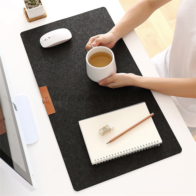 Grande Tamanho Simples Feltro Tapete De Rato Do Computador Mouse Pad Gaming - Preto-2