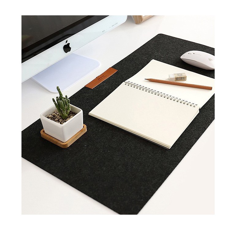 Grande Tamanho Simples Feltro Tapete De Rato Do Computador Mouse Pad Gaming - Preto-4