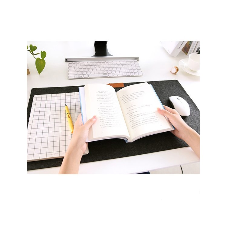 Grande Tamanho Simples Feltro Tapete De Rato Do Computador Mouse Pad Gaming - Preto-5