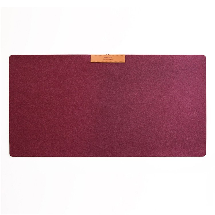 Grand Bureau Ordinateur Bureau Moderne Table Tapis De Souris Peluche Laine Bureau Gamer Tapis De Souris - Vin Rouge-1