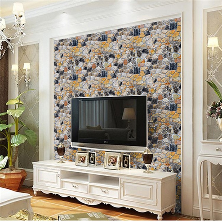 3D Self-adhesive Wallpaper Brick Stone Wall Sticker Home Decor, Size: 0.45x10m - SA-1014-2