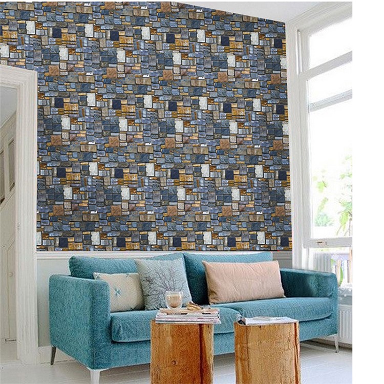 3D Self-adhesive Wallpaper Brick Stone Wall Sticker Home Decor, Size: 0.45x10m - SA-1012-3