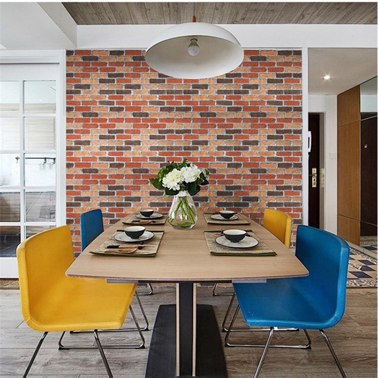 3D Self-adhesive Wallpaper Brick Stone Wall Sticker Home Decor, Size: 0.45x10m - SA-1005-2