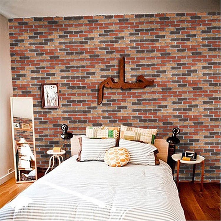 3D Self-adhesive Wallpaper Brick Stone Wall Sticker Home Decor, Size: 0.45x10m - SA-1005-3