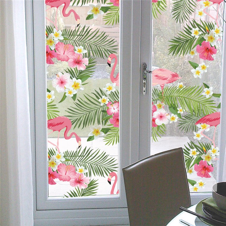 Hot-sale Flamingo Pattern Waterproof PVC Wall Glass Sticker Wallpaper - ZYPA-252-N-12