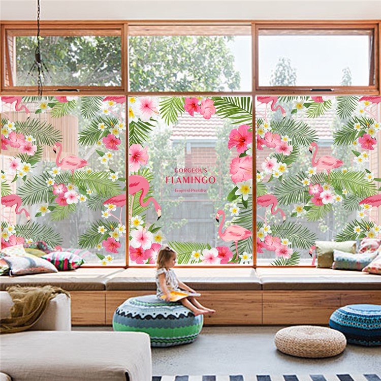 Hot-sale Flamingo Pattern Waterproof PVC Wall Glass Sticker Wallpaper - ZYPA-252-N-3