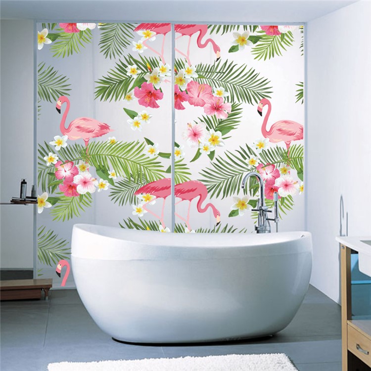 Hot-sale Flamingo Pattern Waterproof PVC Wall Glass Sticker Wallpaper - ZYPA-252-N-5