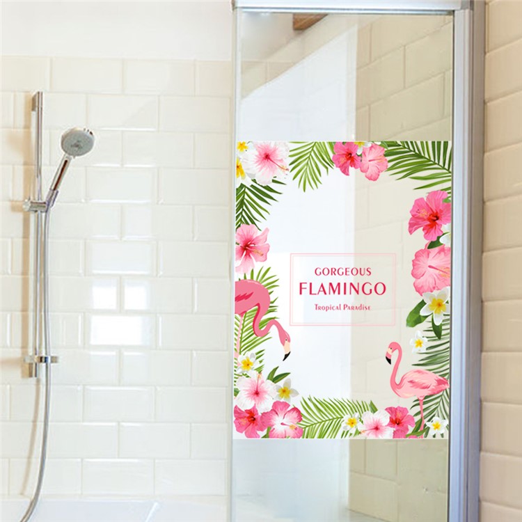 Hot-sale Flamingo Pattern Waterproof PVC Wall Glass Sticker Wallpaper - ZYPA-252-N-7