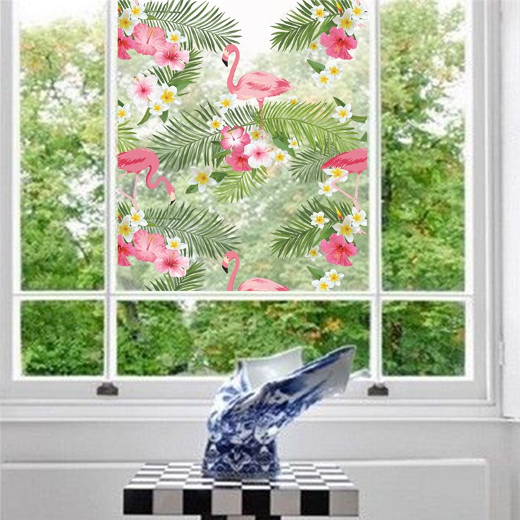 Hot-sale Flamingo Pattern Waterproof PVC Wall Glass Sticker Wallpaper - ZYPA-252-N-9