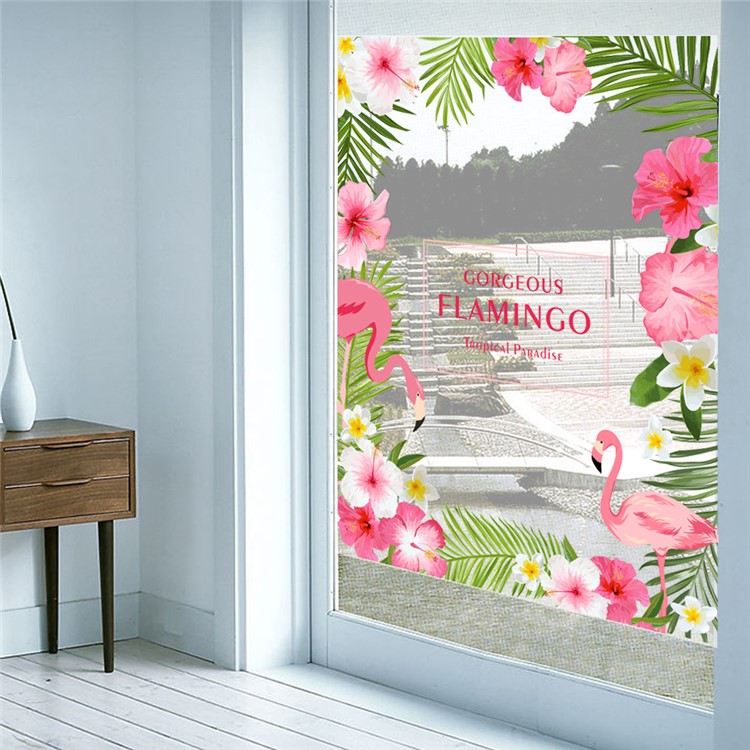 Hot-sale Flamingo Pattern Waterproof PVC Wall Glass Sticker Wallpaper - ZYPA-252-N-10